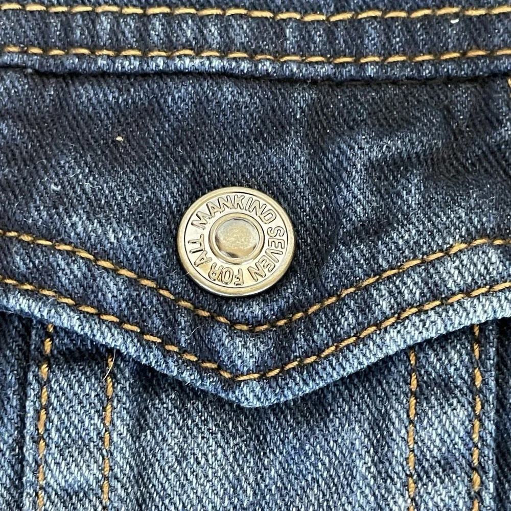 7 For All Mankind Girls Size 6 Blue Denim‎ Trucker Jacket Classic